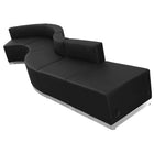 Flash Furniture – Alon Series ZB803590SBK, ensemble de réception 5 pièces, cuir souple,noir-Revêtement doux en cuir noir.