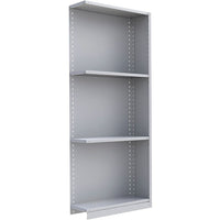 Metalware – Étagère enclenchable RK316, 4 tablettes, 36 x 18 x 88 po, gris pâle-Système de tablettes ajustables offrant un espace de rangement solide, mais économique qui convient à vos besoins