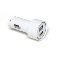 NXT Technologies - Chargeur de véhicule universel de 24 watts à 2 ports USB, blanc-Chargeur de véhicule de 12 à 24 V pour appareils mobiles