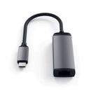 Satechi Adaptateur Ethernet USB-C - Gris sidéral-Port de type C, PASS-THROUGH CHARGING
