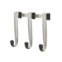 Umbra - Crochet triple Schnook pour dessus de porte, noir et nickel-Métal peint avec embouts en caoutchouc