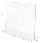 Deflecto - Porte-affiche double face Classic Image  - paysage - 11 po l x 8 1/2 po h - transparent-Convient à une orientation horizontale 11 po x 8,5 po