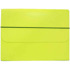 JAM PaperMD – Étui de transport à portfolio solide avec fermeture à élastique, 10 x 13 1/4 x 1 1/4 po, vert lime, paquet de 2-Taille : 10 haut. x 13,25 larg. x 1,25 prof. (po)