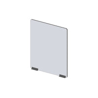 Avant de pare-haleine modulaire Mark Maker - Acrylique transparent 1/4" - panneau L 23,5"xH 31,5" - 2 rails inférieurs de 4"-Fixez les côtés des panneaux modulaires pour étendre la longueur de votre diviseur à l'aide de charnières en plastique (charnières flexibles).