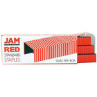 JAM PaperMD – Agrafes de taille standard, rouge, paquet de 5-Rouge