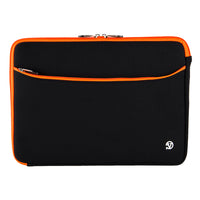 Housse de Protection Ordinateur Vangoddy Pochette PC Portable Ultrabook Sacoche Laptop Compatible 15,6 po, Noir et Orange-Convient aux ordinateurs portables de 15,6 pouces