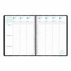 Blueline - Agenda Hebdomadaire/Mensuel Timanager 2023, 7 jours, 11 H x 8-1/2 L po, Anglais, Noir-Reliure spirale double avec jaquette de vinyle souple Castillan noir