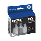 Epson® – Cartouches d'encre noire T060120-D2, paquet double-Textes nets et couleurs brillantes pour des impressions de grande qualité; encre à séchage rapide