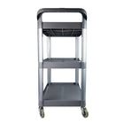 Chariot de service / utilitaire - 3 tablettes - 4 roues pivotantes – Gris-Avec roues faciles à manoeuvrer