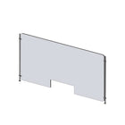 Mark Maker Rod Sneeze Guard - Acrylique transparent 1/4" - panneau de 42" Lx23,5"H-ensemble de tiges de 24"H - passage de 4"x12"-Distanciation sociale optimale entre deux groupes de personnes