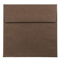 JAM Paper Enveloppes carrées 5,5 x 5,5 po, brun chocolat, 1000/paquet (22314939b)-Enveloppes carrées pour invitation