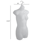 Eddie's - Formes féminines suspendues 3/4 de torse - PVC - dépoli - Paquet de 2 (155727-2)-Givré