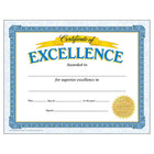 Certificat d'Excellence Trend Enterprises 8 1/2" x 11", paquet de 180-Reconnaissez les réalisations spéciales avec grâce et style. Convient aux étudiants plus âgés et aux adultes.
