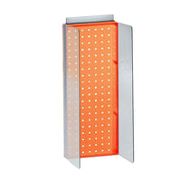 Azar Displays – Panneau perforé orange translucide avec ailes, 8 larg. x 20,63 haut. (po) (700359-ORG)-Comprend une bande porte-affiche en acrylique et deux ailes en plastique transparent de 4 1/2 po de largeur sur les côtés