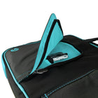 Classic Clamshell Sacoche pour Ordinateur Portable 13,3 po, Noir et Aqua-Fermeture zippée sur le dessus