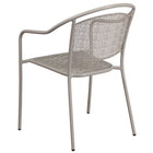 Chaise de patio avec accoudoirs et dossier arrondi, intérieur/extérieur, gris pâle (CO-3-SIL-GG)-4