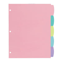 Staples - Intercalaires - Pastel-Diviseurs de format de lettre