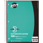 Hilroy - Cahiers de notes 3 sujets, 10 1/2 po x 8 po, variés, perforé à 3 trous-10 1/2 po x 8 po