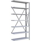 Metalware – Étagère sans boulons RK216, 7 tablettes, 36 x 12 x 76 po, gris pâle-Système de tablettes réglables offrant un espace de rangement solide, mais économique qui convient à vos besoins