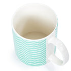 CTG Brands – Ensemble de tasses Can avec motif zig zag, 10 oz, vert, jaune, gris, paq./6-Matériau: en céramique durable de haute qualité avec revêtement émaillé