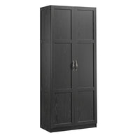 Sauder - 433933 La Collection Misc. Meuble de rangement - Finition Black-Quatre tablettes réglables. 