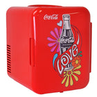 Coca-Cola - Mini réfrigérateur 6 canettes refroidisseur/réchaud Série 1971 paix-Capacité de 4L (4,2 q) pour y mettre jusqu'à 6 cannettes standard