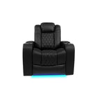Valencia – Fauteuil cinéma Tuscany, double accoudoir-Cuir nappa de grain supérieur 11000 sur toutes les surfaces d'assise, extrêmement lisse, souple et durable