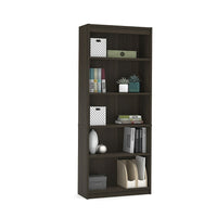 Bestar – Bibliothèque à 5 étagères - chocolat foncé-Complétez votre environnement de travail avec des accessoires adaptés à vos besoins