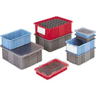 Lewis Bins+ – Contenants Stack-N-NestMD Plexton, 22,4 x 17,4 x 5,0 po, rouge, paquet de 4-Grandes surfaces planes sur les quatre côtés pour faciliter l’identification du contenu