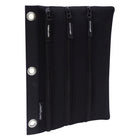 Pochette triple classique néo pour reliure Tech Gear, noir-S'attache dans les reliures à 3 anneaux