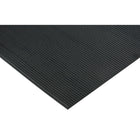 Zenith Safety - Tapis Avec Nervures Fines, Essuie-Pieds, 75' X 4' X 1/8po, Noir-Couleur Noir
