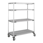 Chariots sur roulettes à tige Metromax I, 4 tablettes, 48 x 69 x 24 (po) (X556EGX3)-Nombre de tablettes : 4