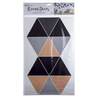 CTG – Autocollants muraux à motif triangles, noir/pêche-Dimension parfaite: les décalques globales mesurent 28cm L x 48,5cm H (11,02" L x 19,1" H) et peuvent être placées dans n'importe quel ordre sur le mur