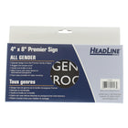 Headline Sign - Panneau « All Gender Accessible » Premier - 4 po H x 8 po L - Noir-S'utilise partout pour un style haut de gamme