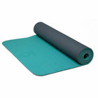 PurEarth II - L’Ultime Tapis De Yoga Éco Logique 5mm, Émeraude/Gris-Technologie brevetée Tapis de yoga 3mm ECO 100% thermoplastique, élastomère et caoutchouc (TPE)
