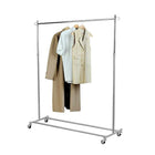 Futech A02L Support à vêtements sur roulettes, 42 "W x 43" -68 "H,  Tige chromée / Base argentée, Métal-Hauteur ajustable de 43 "H à 68" H