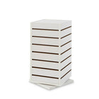 Can-Bramar – Présentoir tournant à lattes pour comptoir EC-CTSW1212W, blanc, 12 x 12 x 25 po-Poids de l'emballage : 23 lb