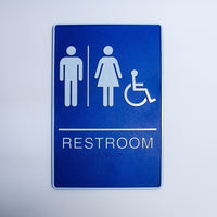 FUTECH SIGNE DE SALLE DE BAIN POUR HOMME / FEMME / HANDICAP-Taille:

5,75 "L x 8,75" L