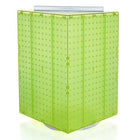 Azar Displays – Présentoir rotatif à panneaux perforés sur 14 côtés, 20 x 14 x 4 (po), vert translucide (701414-GRE)-Présentoir emboîtable à 4 côtés qui repose sur une base rotative de 12 po de diamètre