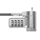 Targus - DEFCON Ultimate Serrure à câble universelle à combinaison réinitialisable avec tête de serrure adaptable-Compatible avec les principaux formats de fentes de verrouillage y compris les fentes cunéiformes surdimensionnées.
