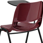 Flash Furniture – Chaise coquille ergonomique avec tablette rabattable à droite, bourgogne (RUTEO1BYRTAB)-Capacité de poids de 880 lb