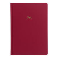 Letts - Agenda perpétuel 5 ans Icon - 8-1/4" x 5-3/4" - Rouge-Couverture rigide en papier couché de luxe lisse rouge