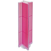 Azar Displays – Présentoir rotatif à panneaux perforés, 13,5 x 60 po, rose (700460-PNK)-En acrylique rose