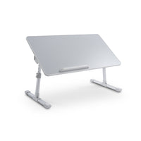 Can-Bramar - Support pour ordinateur portable - Gris-Ce support pour ordinateur portable est entièrement ajustable, vous procurant un éventail de solutions ergonomiques adaptées à divers espaces de travail. La hauteur et l’angle de la surface de travail sont réglables, ce qui permet au support à ordinateur portable de s’adapter à la surface d’un bureau, d’un sofa, d’un lit ou d’un plancher. Vous pouvez modifier l’angle de la surface de travail à partir d’un mécanisme à bascule, et régler la hauteur en appuy