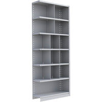 Metalware – Étagère enclenchable RK362, 7 tablettes, 36 x 12 x 88 po, gris pâle-Système de tablettes ajustables offrant un espace de rangement solide, mais économique qui convient à vos besoins