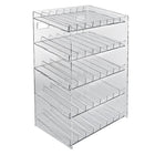 Azar Displays – Présentoir de maquillage à panneau perforé pour comptoir ou mur à lattes, 5 niveaux et 40 compartiments (222685)-En panneau perforé