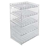 Azar Displays – Présentoir de maquillage à panneau perforé pour comptoir ou mur à lattes, 5 niveaux et 40 compartiments (222685)-En panneau perforé