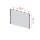 Mark Maker Rod Sneeze Guard - Acrylique transparent 1/4" - panneau de 30" Lx23,5"H- ensemble de tiges de 24"H - pas de passage-Fabriqué à partir d'acrylique transparent de 1/4".